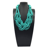 Wooden Bead Knotted Braided Necklace_Cwmm4931