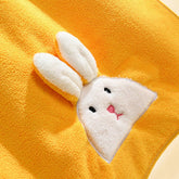 EMBROIDERED RABBIT CORAL FLEECE TOWEL_CWMM2324