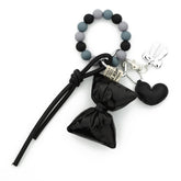 SILICONE BEAD BRACELET KEYCHAIN WITH HEART BOW_CUAB00445