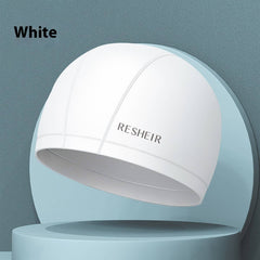Unisex Silicone Swim Cap For Long Hair Ears_Cwmm6701