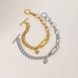 LUXURY HEART OT CLASP CUBAN OVAL CHAIN BRACELET_CWAJE4828