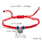 Cwaje2556_Blue Eye Evil Eye Red String Bracelet