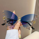 Vintage Rhinestone Butterfly Sunglasses_Cwasg0205