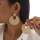 FASHIONABLE COMMUTING IRREGULAR TEXTURE EARRINGS_CWMM3202