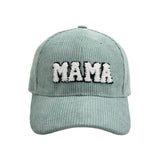 MAMA EMBROIDERED CORDUROY HAT WARM CWAH1218