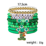 ST PATRICKS DAY FOUR LEAF CLOVER HAT BRACELET_CWMM3500