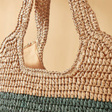 Women Straw Bags Summer Beach Large Tote Bag_Cwab0818