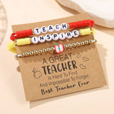 LOVE APPLE LETTER SOFT CLAY ELASTIC BRACELET SET_CWMM3537
