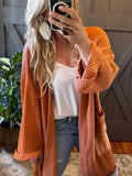 Solid-Color Casual Loose Knitted Cardigan