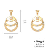 AUTUMN MATT GOLD MOON NECKLACE EARRING SET_CWAJE2915