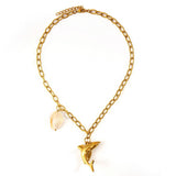 ORIGINAL STEEL OCEAN NECKLACE WITH FISH DOLPHIN_CWMM8831