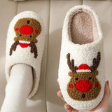 CHRISTMAS ELK NON SLIP COTTON SLIPPERS_CWSHS0275