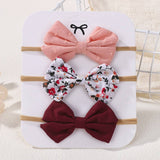 COTTON LINEN BOW HEADBAND SET FOR BABIES_CWAHA6742