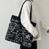 CANVAS TOTE BAGS WITH ADORABLE ANIMAL PRINT_CWAB2046