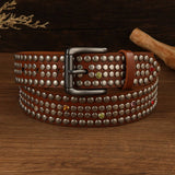 FASHIONABLE RIVET MUSHROOM STUD DIAMOND BELT_CWMM3939