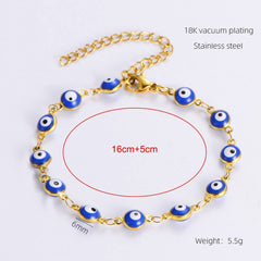 Cwaje1958_Fashion Titanium Steel Round Eye Bracelet