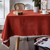 TASSEL DETAILED COZY TABLECLOTH_CWMM0028