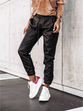 Temperament Simple Rope Waist Small Foot Pants
