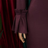 FASHIONABLE AND ELEGANT COMMUTER LONG DRESS_CWDMD3698