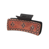 SUNFLOWER LEATHER HAIR CLAW CLIP WESTERN STYLE_CWAHA0603