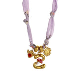 COLORFUL SCARF NECKLACE WITH FRUIT CHARMS_CWMM8801