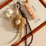 FASHION CROCHET FLOWER CANDY DOG KEYCHAIN_CWMM7642