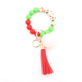 CHRISTMAS BEAD BRACELET CARD HOLDER KEYCHAIN_CWMM1331