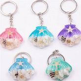 NEW SHELL STARFISH KEYCHAIN SOUVENIR PENDANT_CWMM3700
