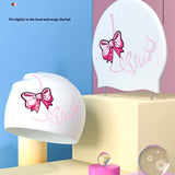 SILICONE SWIM CAP FOR LONG HAIR LARGE PRINT_CWMM6710