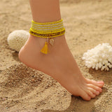 HANDMADE TASSEL ANKLET WING CHARM DESIGN_CWMM6364