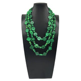 ETHNIC HAND WOVEN COCONUT SHELL WOOD BEAD NECKLACE_CWMM4553