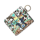 PU LEATHER CARD HOLDER WITH KEYCHAIN ID SLOT_CWAB4938