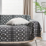 BLUE FLORAL JACQUARD SOFA THROW_CWMM1647
