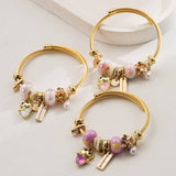 ADJUSTABLE STAINLESS STEEL CAT RHINESTONE BRACELET_CWMM8576