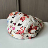 RETRO FUNNY GRAFFITI FORWARD CAP BERET_CWAB2899