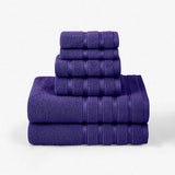 SIX PIECE SOFT ABSORBENT FACE AND BATH TOWEL SET_CWMM2283