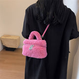 Winter One-Shoulder Crossbody Lamb Plush Bag_Cwab3924