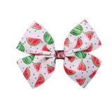 CHILDRENS FRUIT PRINT BOW HAIR CLIP_CWAHA2391