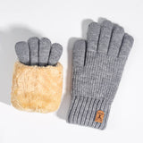 Women Christmas Style Cold-Proof Knitted Gloves_Cwag0121