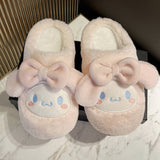 Wear Cartoon Warm Cotton Slippers At Home