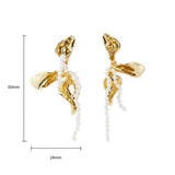 LRREGULAR PETAL PEARL GEOMETRIC EARRINGS_CWAJE5119