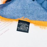 CHAIN PRINT SILK WOOL SCARF LUXURY TRAVEL SHAWL_CWASC0895