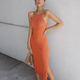 COTTON HALTER DRESS_CWDSD3406
