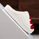 Winter Christmas Tree Patterned Cotton Slippers