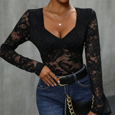 Square Collar Patchwork Sexy Slim-Fit Jumpsuit