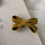 Velvet Bow Hair Clip Sweet Side Bang Pin_Cwaha07815