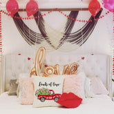 HOME PRINTED RED LOVE PILLOW COVER_CWMM0772