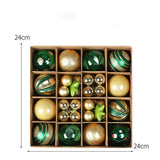 Cwmm10427_36Pcs Christmas Tree Ornaments Shiny Baubles Set
