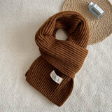 SOLID COLOR KNIT SCARF UNISEX WINTER ESSENTIAL_CWASC2280