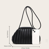SIMPLE PLEATED SHOULDER CLOUD BAG_CWAB2646